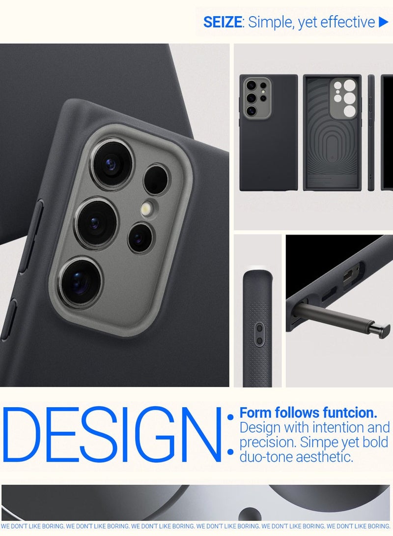 Caseology غطاء حماية نانو بوب لجهاز سامسونج جالكسي S24 ULTRA (2024) معتمد عسكري - سمسم أسود - Image 3