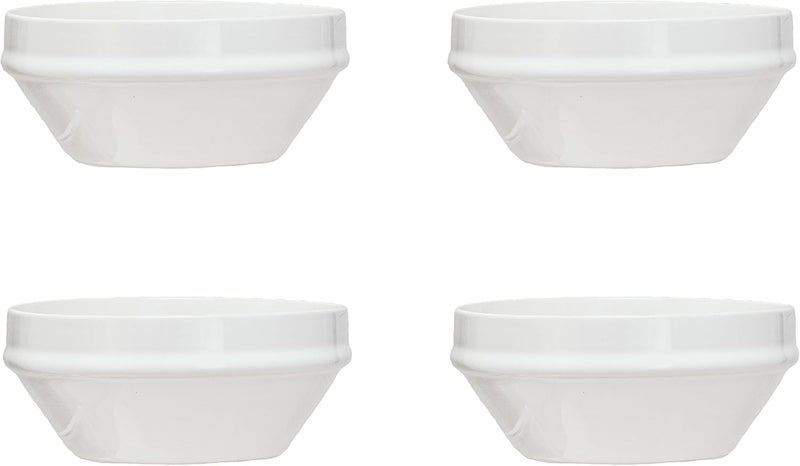 Creative CoOp Classic Elegance Antique White Stoneware Bowl White Set of 4 - Image 1
