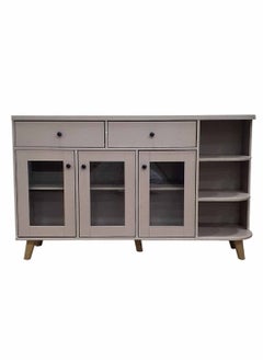 Living Storage Cabinet Modern Style Entrance Locker Storage Cabinet With Wood Leg Storage Rack With Doors 150*40*100cm  - Image 1