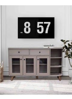 Living Storage Cabinet Modern Style Entrance Locker Storage Cabinet With Wood Leg Storage Rack With Doors 150*40*100cm  - Image 2