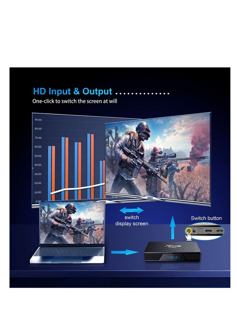 فورتي - صندوق تلفاز يعمل بنظام أندرويد 12.0، مشغل وسائط مستقبل واي فاي 2.4 جيجا و5.8 جيجا، جهاز استقبال بلوتوث، HDR USB 5.0 Bluetooth Set Top Box - Image 1