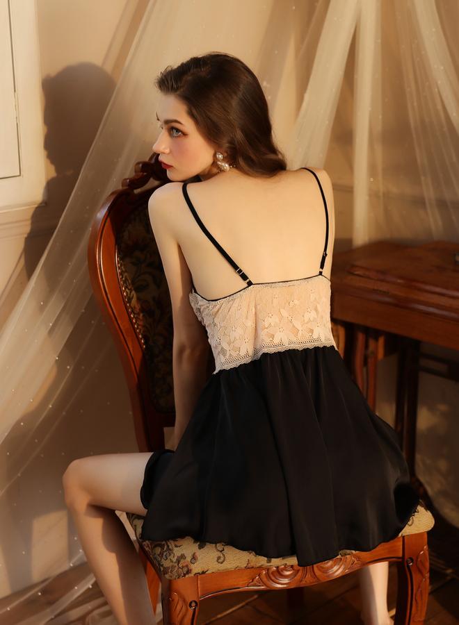 Take Two Bow Detail Lace Babydoll - Image 3