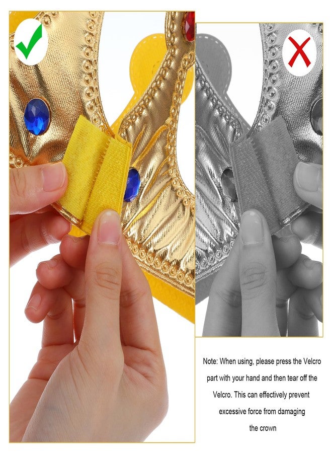 Bremorou Plastic King Crown Golden Royal King Plastic Crown for Birthday Parties Royal Prince Costume Regal Prince Crowns Accessory - Image 4