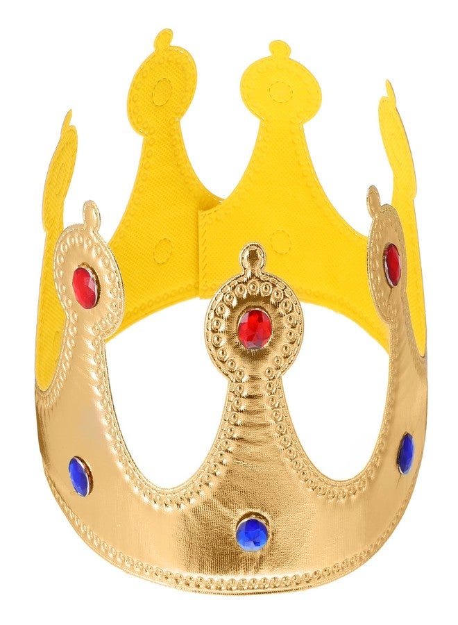 Bremorou Plastic King Crown Golden Royal King Plastic Crown for Birthday Parties Royal Prince Costume Regal Prince Crowns Accessory - Image 1
