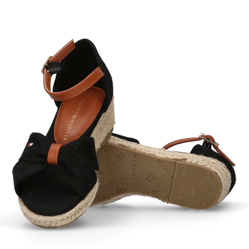 تومي هيلفيغر صنادل ويدج بحبال للأطفال - Image 4