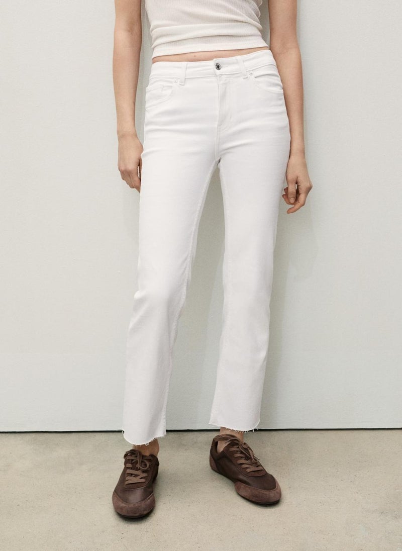 MANGO Sienna Flared Cropped Jeans  - Image 1
