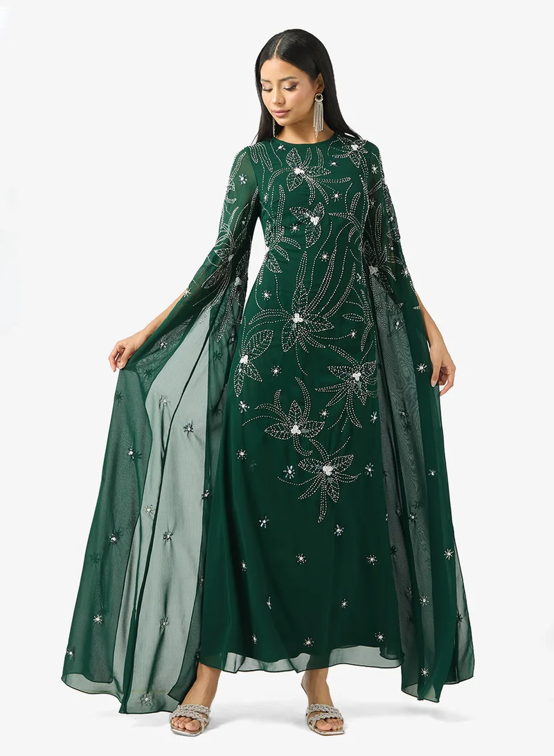 Embellished Sequin Maxi Dress