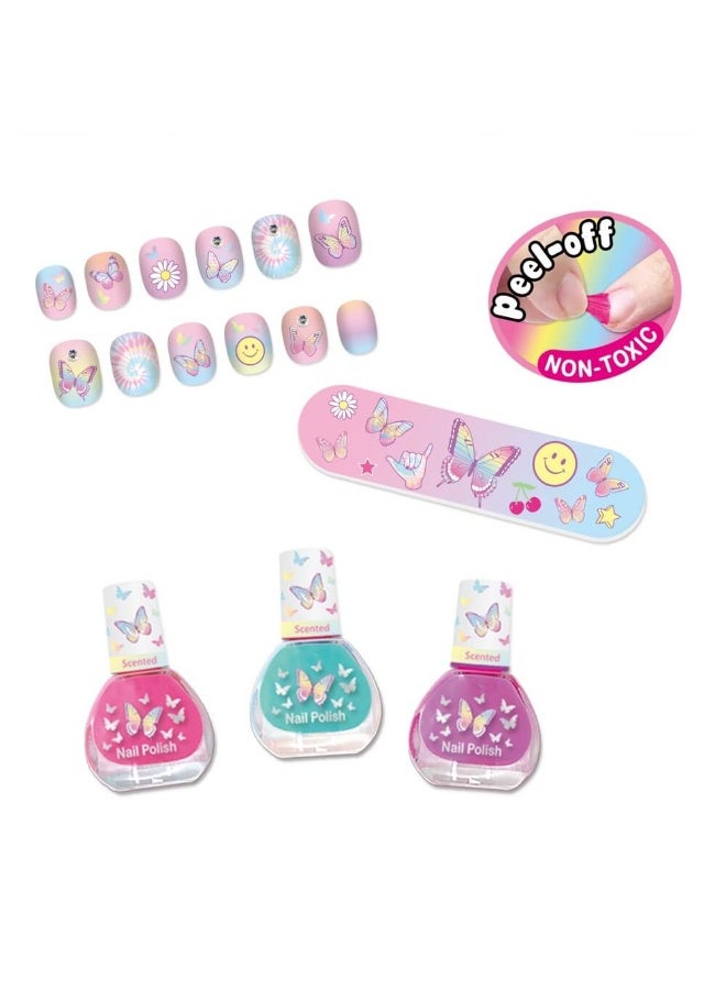 Hot Focus Tie Dye Butterfly Nail Delight Set - Image 1