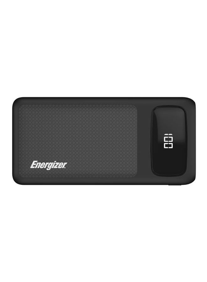 إنرجايزر باور بانك 10000 مللي أمبير في الساعة بمنفذ USB-C وتقنية PD وبقوة 20 وات + مخرجان USB-A بقوة 18وات - منافذ إدخال مايكرو USB-C وشاشة LCD 10000 mAh أسود - Image 3