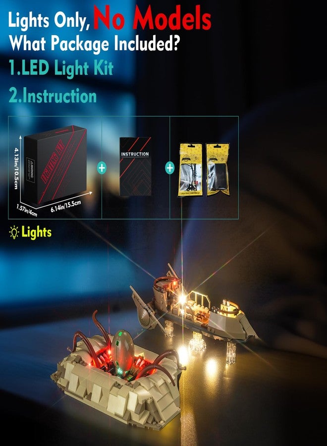 LocoLee Light Kit Compatible with Lego Desert Skiff & Sarlacc Pit - No Models Only Light, Creative Lighting Set Accessories Compatible with Lego 75396 - Image 5