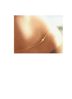RA accessories Women Body Chain Golden With Off White Pearls Belly Chain  - Image 3