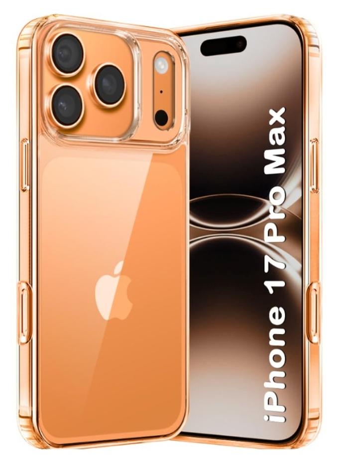 لاين غطاء خلفي شفاف فائق الجودة لهاتف iPhone 17 Pro Max | تصميم مقاوم للصدمات | حماية للكاميرا من الصدمات | غطاء خلفي شفاف صلب | غطاء حماية لهاتف iPhone 17 Pro Max (PC وTPU، شفاف) - Image 1