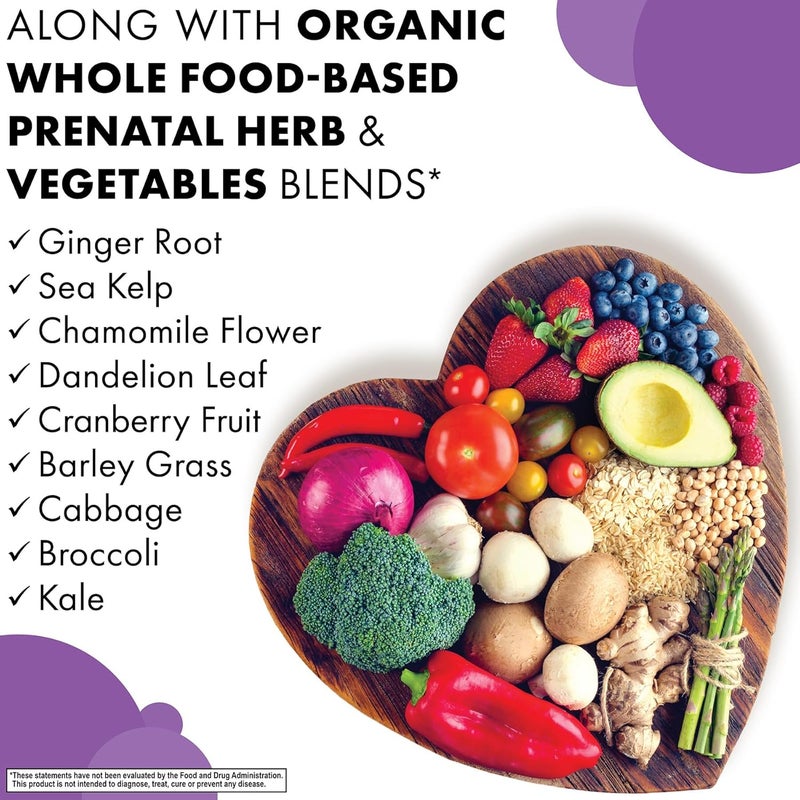 BlueBonnet Nutrition Ladies One Prenatal Whole FoodBased Multiple Daily Nutrition Prenatal  Postnatal Health NonGMO Kosher GlutenFree SoyFree 30 Vegetable Capsules 30 Servings - Image 5