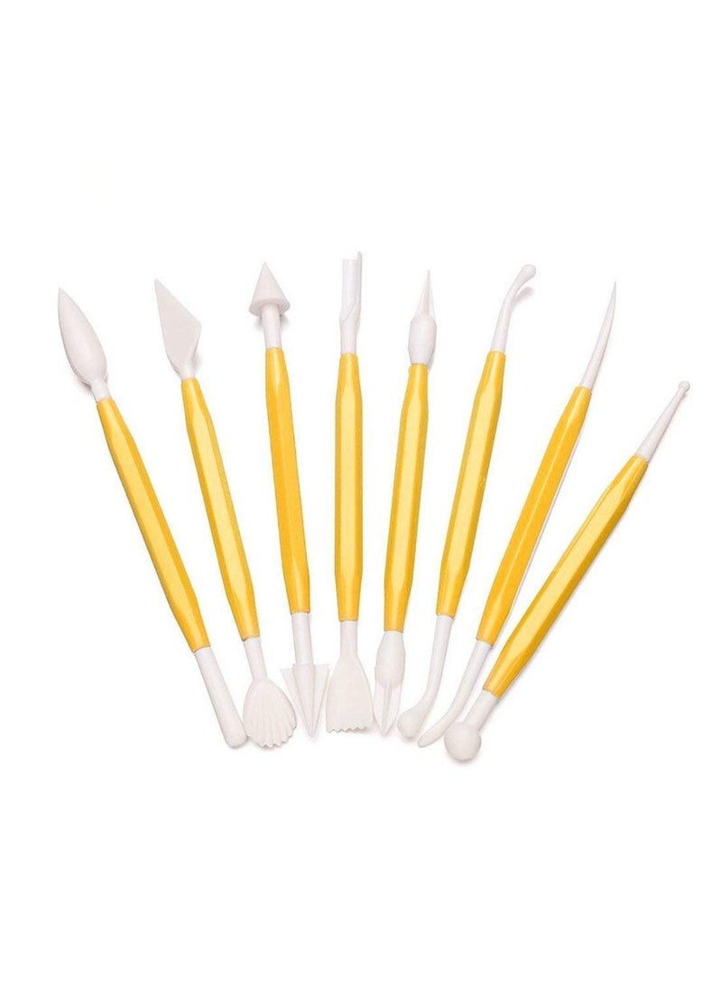 BAKING SET Baking Set 8 in 1 Decorating Carving Bone Tools CakeFondant Decoration Random Colour  - Image 4