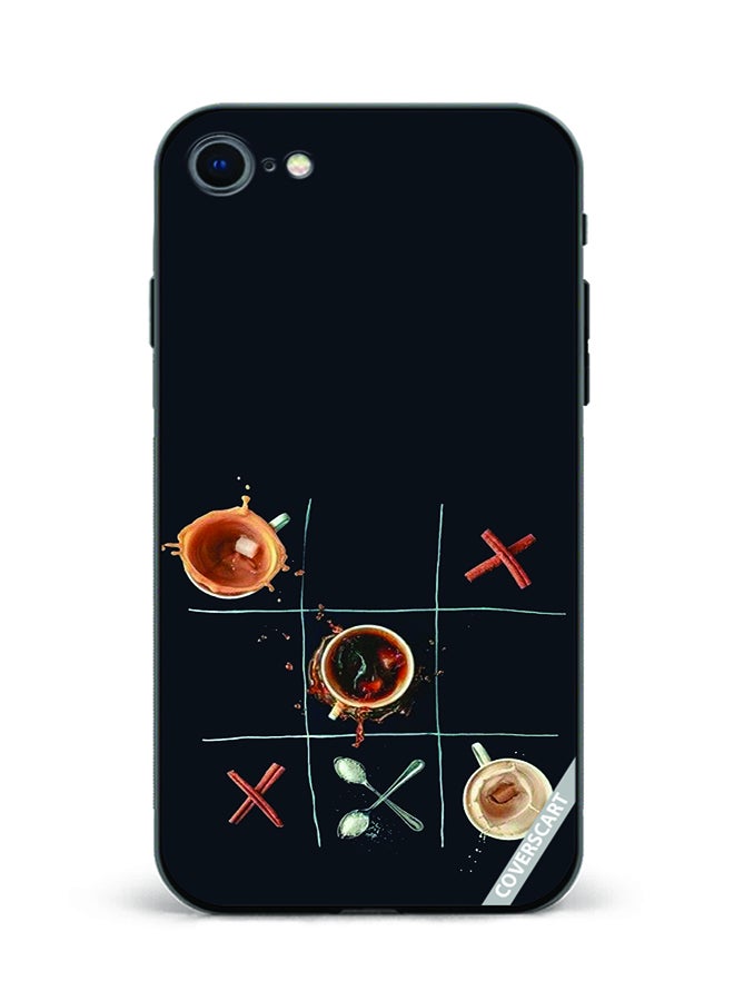 Protective Case Cover For Apple iPhone 7 Tea Design Multicolour