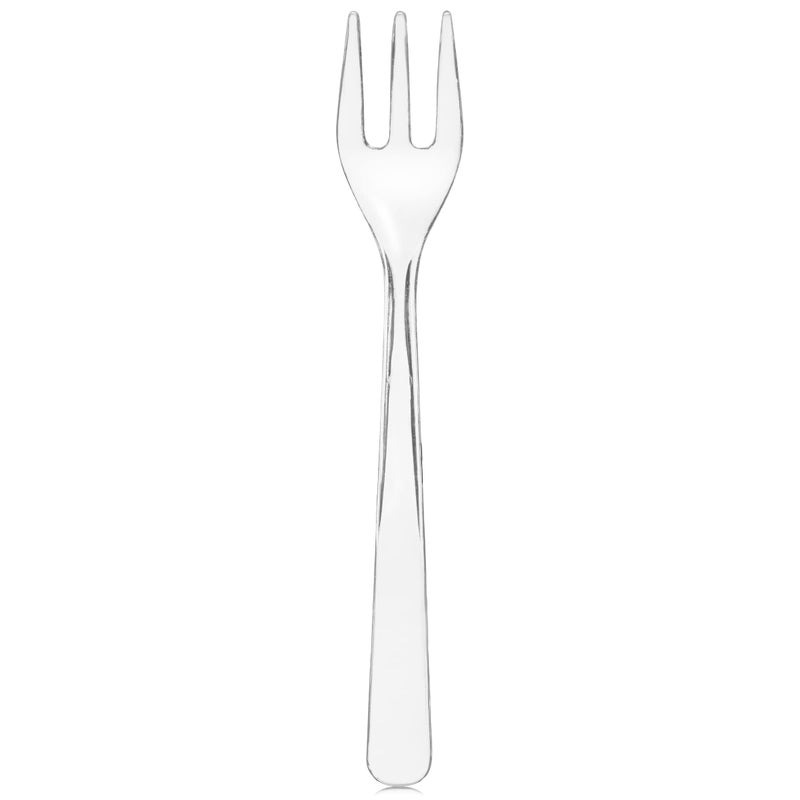LSR LORESO Tasting Mini Forks 500CT - LORESO Clear Mini Plastic Forks For Fruit  Dessert and Frozen cakes  BPA Free  Reusable 3.8 Inches - Pack of 500 - Image 5