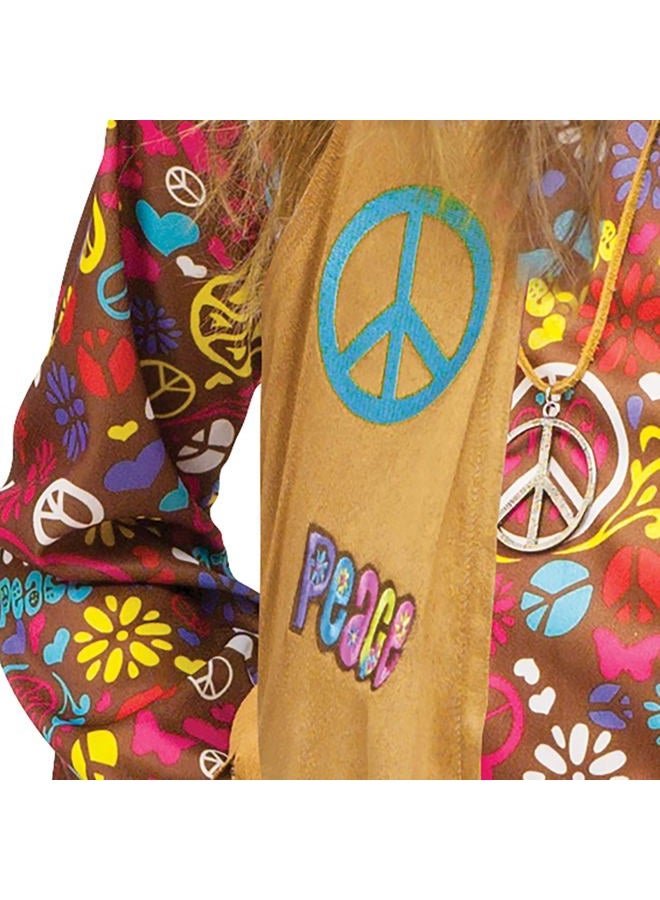 Fun World Girl's Peace & Love Hippie Child Costume, Small - Image 2