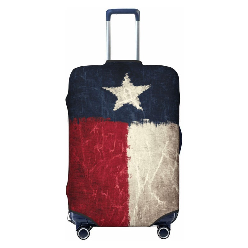 Worltoldb Texas Flag Travel Luggage Cover Polyester Suitcase Protector Washable Baggage Covers Fits 1821 Inch - Image 2