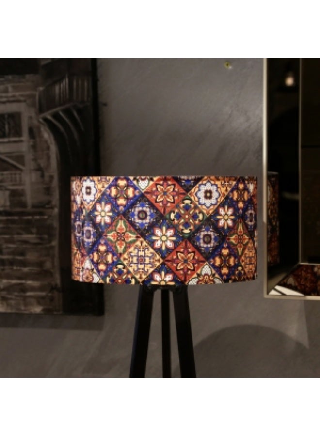 مصباح أرضي ثلاثي الأرجل بنقشة بوهيمية | قاعدة E27 | ارتفاع 140 سم | مصباح ديكوري للمنزل والمكتب - Image 3