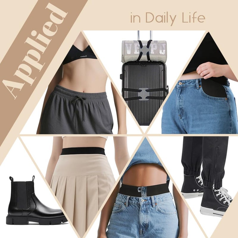 Dreamlover Black Elastic Band for Sewing, Wide Elastic Band, 3.15 Inches x 6 Yards - Image 5