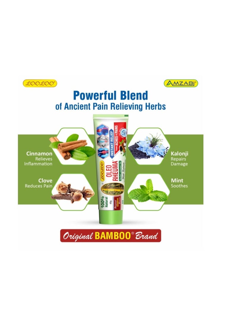 LooLoo OLEO RHEUMA Herbal Liniment Gel Relief From Aches & Pains - 40gm - Image 4