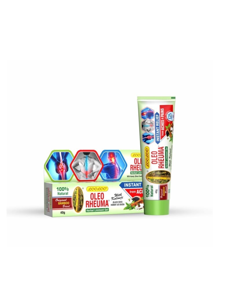LooLoo OLEO RHEUMA Herbal Liniment Gel Relief From Aches & Pains - 40gm - Image 2