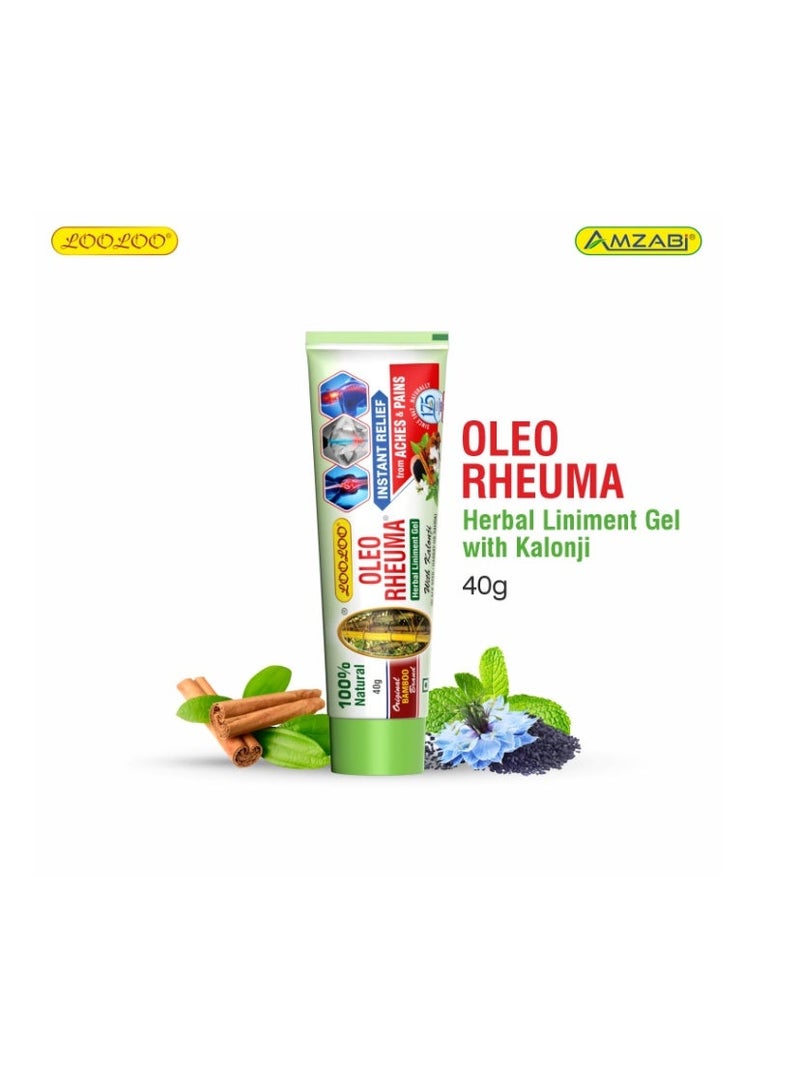 LooLoo OLEO RHEUMA Herbal Liniment Gel Relief From Aches & Pains - 40gm - Image 3