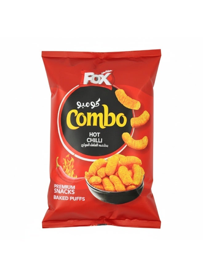 Fox Combo Hot Chilli Baked Puffs Chips 62g - Image 1