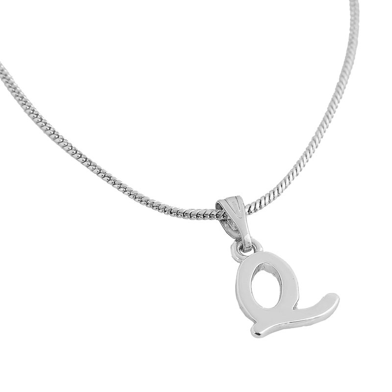 Estele Initial Letters Rhodium Plated Pendants/Charms for Girls & Womens - Image 1
