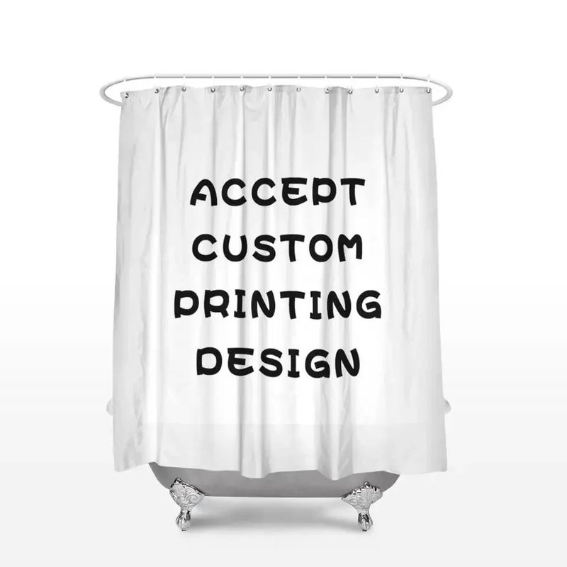 Y&D North America Style 4 Piece Bathroom Curtain Set Bath Mat Carpet Shower Curtain Set - Image 2