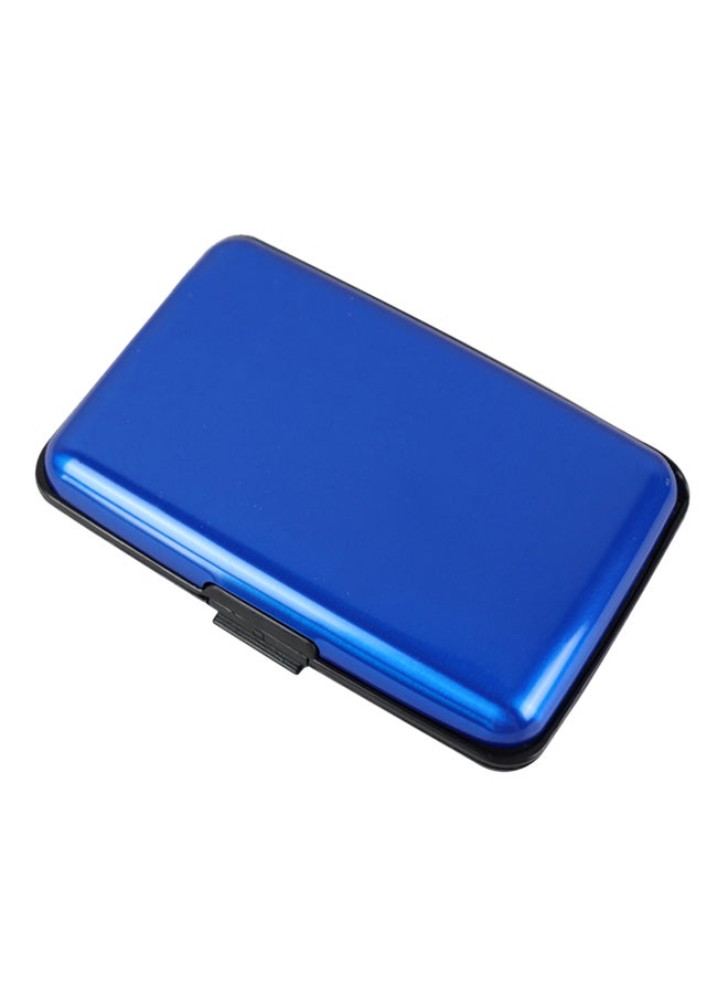 Aluminum Card Holder Blue 11cmx7.2cm Color Blue 11cmx7.2cm - Image 1
