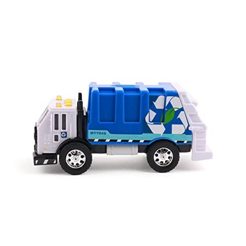 Mighty Fleet Toughest Minis 5 Garbage Truck Toy wLights Sounds Realistic Design Batteries Included Age 3 - Image 1