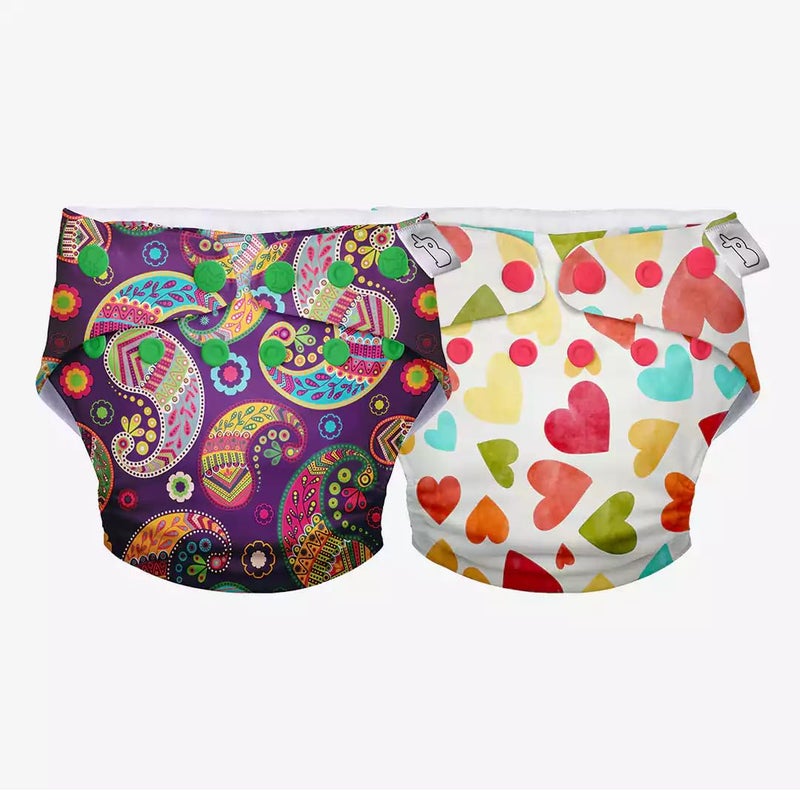 SuperBottoms Swimming Diapers for Babies & Toddlers - Reusable & Adjustable Swim Diapers - Washable Cloth Diapers - Skin Friendly Fabric - Easy to Clean - Fits 3M - 3Y | Pack of 2 - Image 1