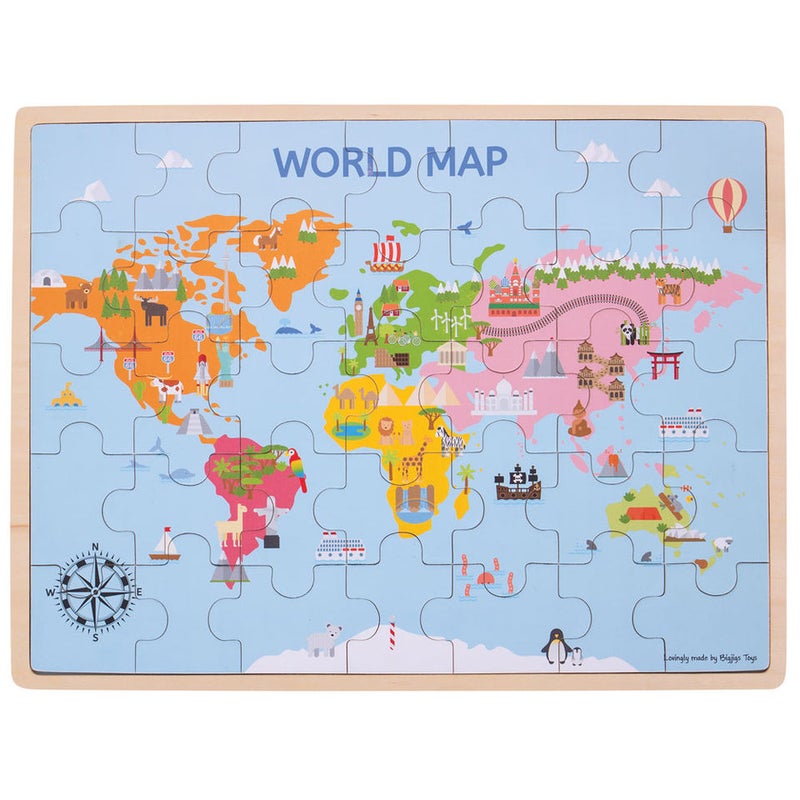 BIGJIGS World Map Puzzle Bj098