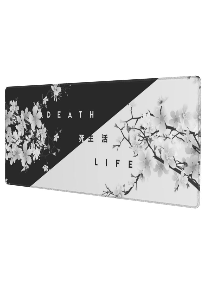 Gaming Japanese Mouse Pad , Black and White Floral Design (70cm x 30cm x 2mm), HD Print Pattern Desk Mat, Extended Mouse Pad and Keyboard Mouse Pads, Waterproof Fabric Surface Mouse Pads for Office, Anti-Slip Rubber Base - pzsku/Z1532110D0049EBDEC0E8Z/45/_/1729752802/b4040a55-8eb7-492c-b8a2-9474853d60c3