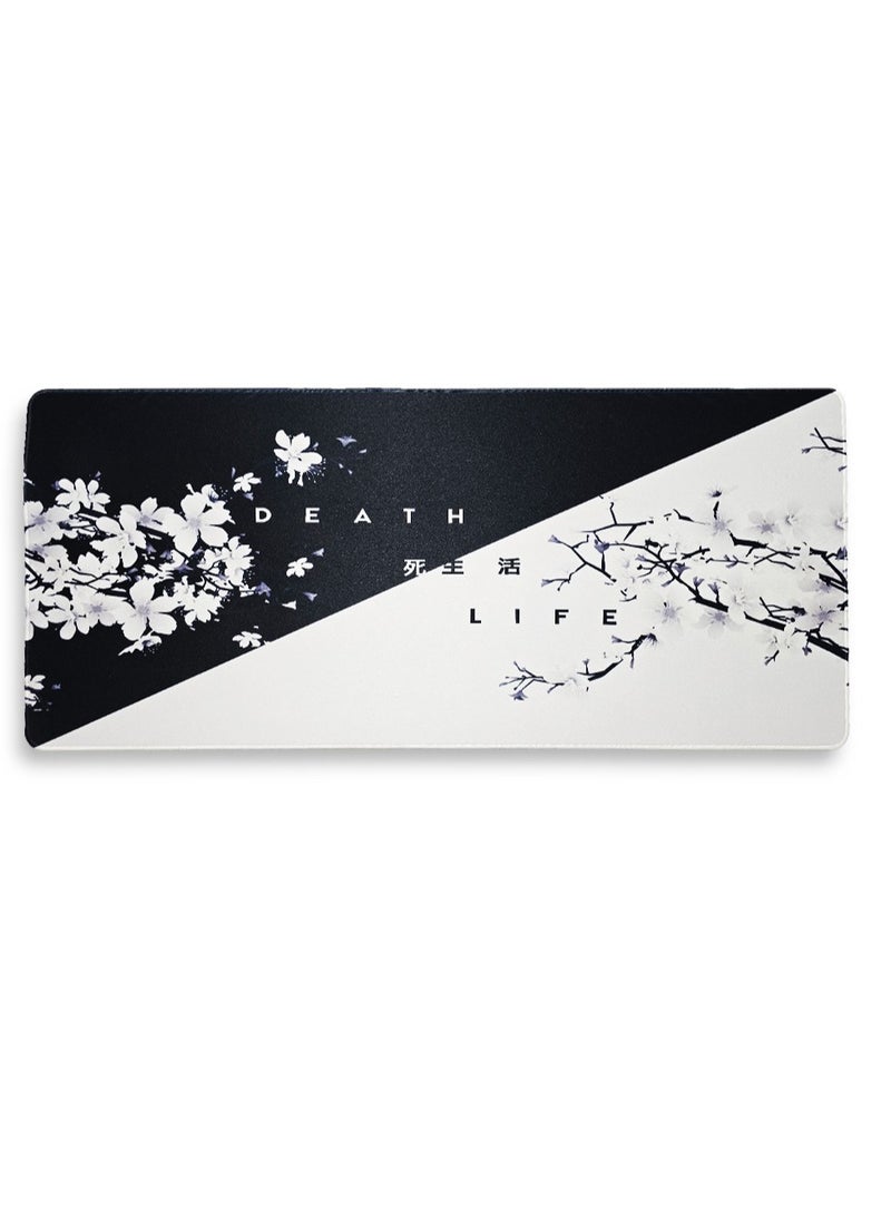 Gaming Japanese Mouse Pad , Black and White Floral Design (70cm x 30cm x 2mm), HD Print Pattern Desk Mat, Extended Mouse Pad and Keyboard Mouse Pads, Waterproof Fabric Surface Mouse Pads for Office, Anti-Slip Rubber Base - pzsku/Z1532110D0049EBDEC0E8Z/45/_/1729752822/9b5f6a11-4e18-4427-8197-e14bb95620d6