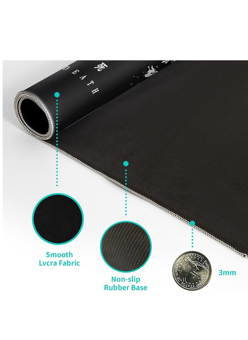 Gaming Japanese Mouse Pad , Black and White Floral Design (70cm x 30cm x 2mm), HD Print Pattern Desk Mat, Extended Mouse Pad and Keyboard Mouse Pads, Waterproof Fabric Surface Mouse Pads for Office, Anti-Slip Rubber Base - pzsku/Z1532110D0049EBDEC0E8Z/45/_/1729752832/3547be9a-785b-4760-abcb-e3dd7859734f