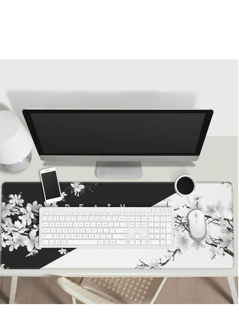 Gaming Japanese Mouse Pad , Black and White Floral Design (70cm x 30cm x 2mm), HD Print Pattern Desk Mat, Extended Mouse Pad and Keyboard Mouse Pads, Waterproof Fabric Surface Mouse Pads for Office, Anti-Slip Rubber Base - pzsku/Z1532110D0049EBDEC0E8Z/45/_/1729752875/8a30af99-9547-421b-b7a6-c8f9f59a070c