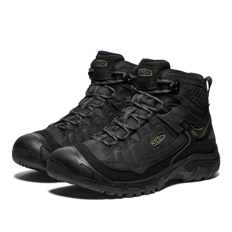 KEEN Men's Targhee 4 Mid Height Durable Comfortable Waterproof Hiking Boots, Triple Black, 12 WIDE - Image 4