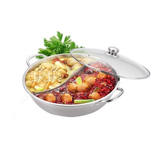 Mugath Stainless Steel Hot Pot with Divider 32cm DoubleFlavor Shabu Shabu Pot Dual Sided Soup Cookware for Induction Cooktop Gas Stove Rice Cooker Steamer Multicooker - pzsku/Z15321DE9E402C20E6B1BZ/45/1746637904/d372f903-fe13-4435-8fd8-2f999b9a68c2