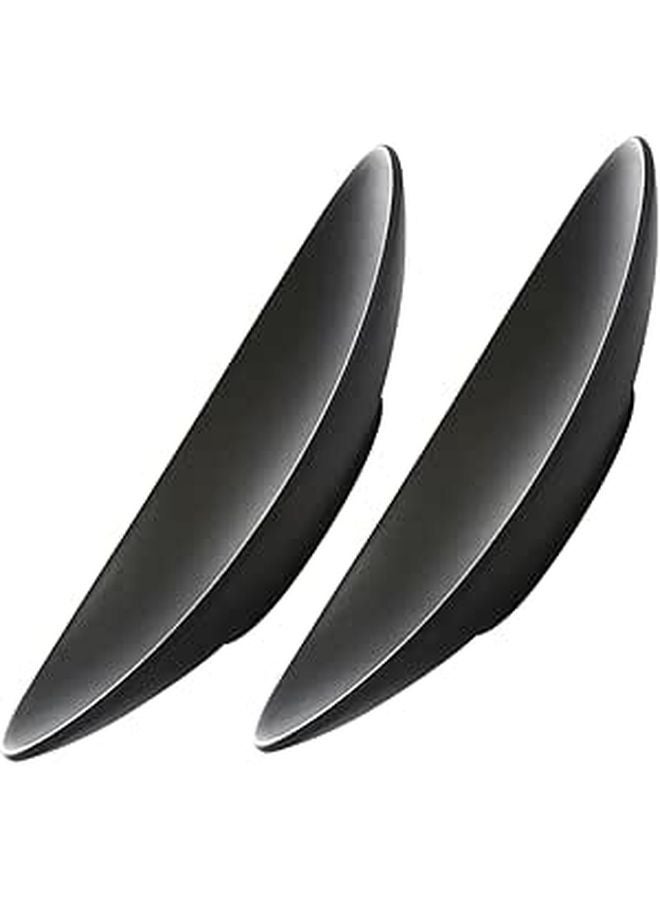 Black Melamine Sushi Plates Set Of 2 Small Serving Trays For Snacks Dessert Salad - Image 1