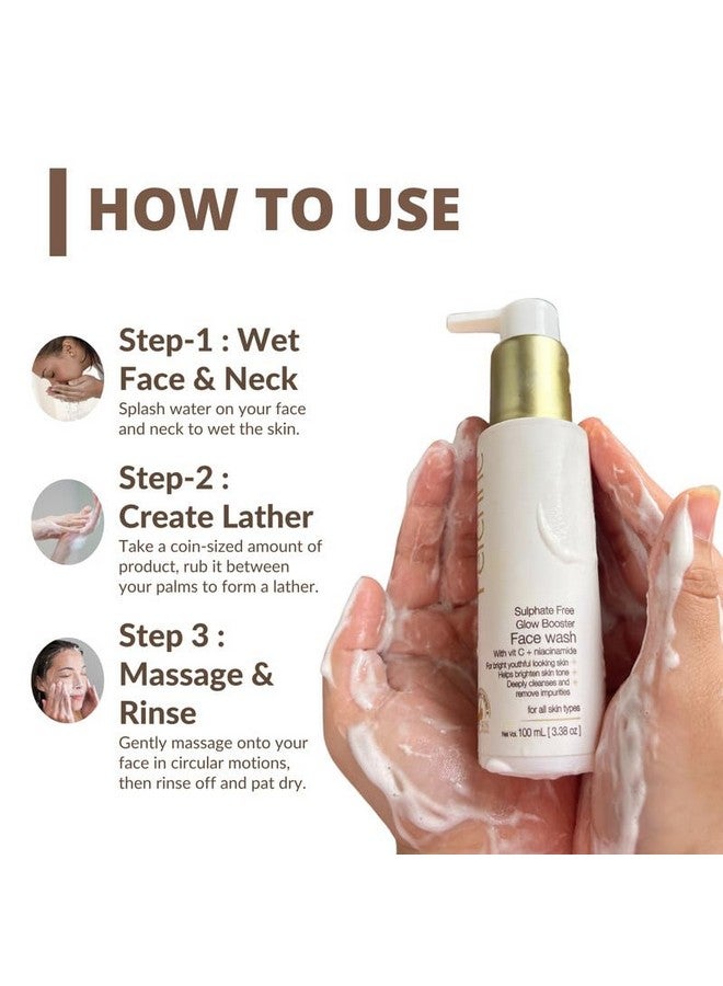 Perenne Sulphate Free Glow Booster Face Wash with Vitamin C and Niacinamide for Men and Women (100 ml) - Face Cleanser Helps to Reduce Tanning, Brighten Skin Tone for All Skin Types - Image 5
