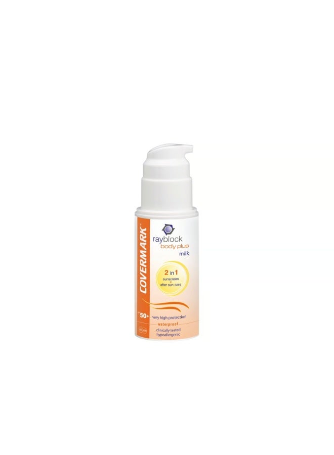 Covermark Rayblock Body Plus Milk 2-In-1 Sunscreen SPF50+ 100ml - Image 1