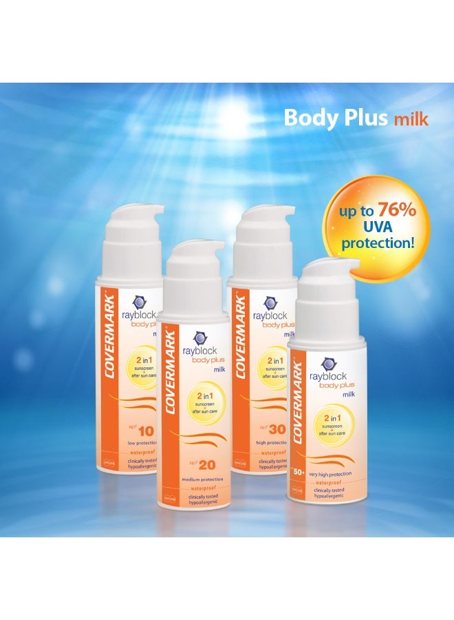 Covermark Rayblock Body Plus Milk 2-In-1 Sunscreen SPF50+ 100ml - Image 2