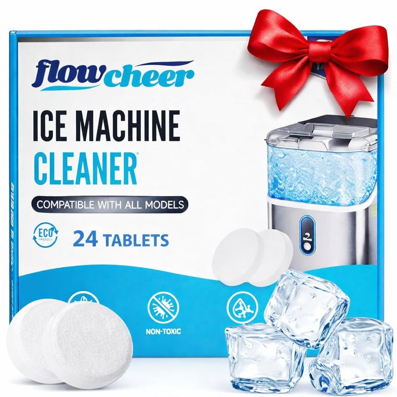 flowcheer Ice Maker Cleaner Tablets Cleaning and Descaler for Countertop and Home Ice Machines 24 Count for 1 Year Suitable for Most Surfaces - Image 3