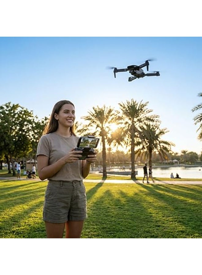 E99 PRO Foldable Drone with Dual 4K HD Camera, Obstacle Avoidance & FPV Live Video — Quadcopter for Adults & Teens - Image 2
