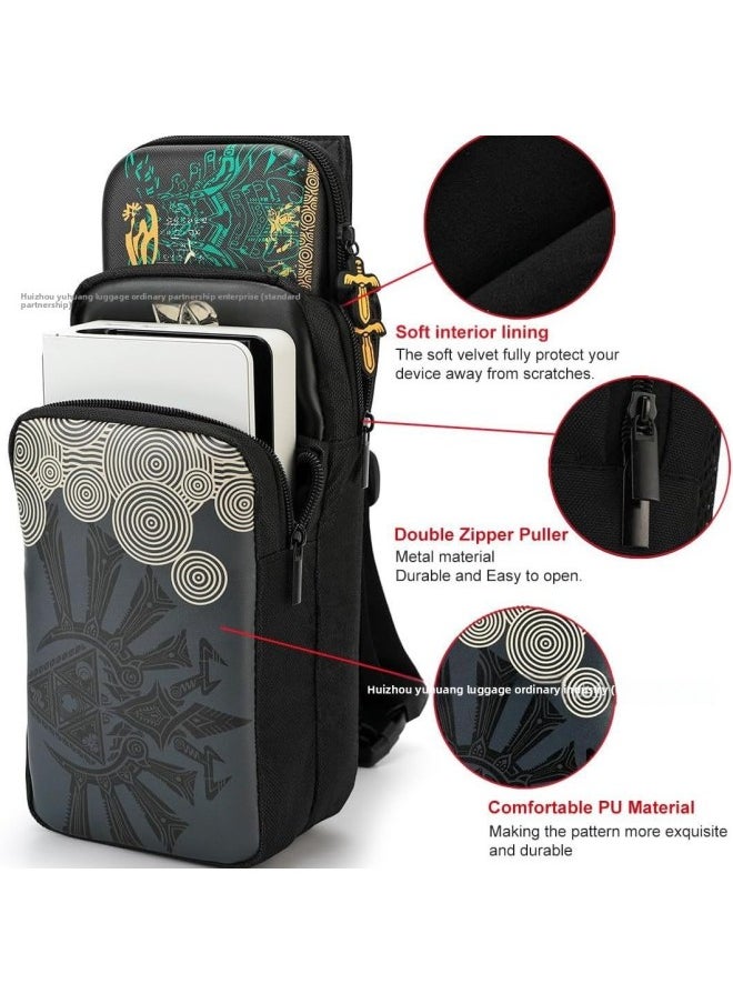 Generic - Nintendo Switch Oled Storage Bag Zelda Kingdom Tears Shoulder Bag Shoulder Bag Children Chest Bag-型号:款式1 - Image 1