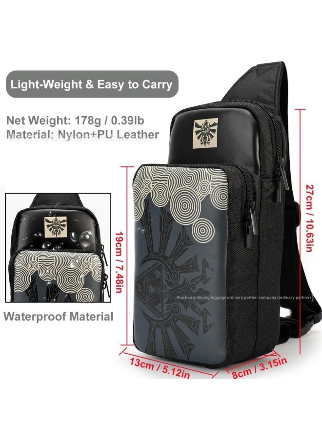 Generic - Nintendo Switch Oled Storage Bag Zelda Kingdom Tears Shoulder Bag Shoulder Bag Children Chest Bag-型号:款式1 - Image 1