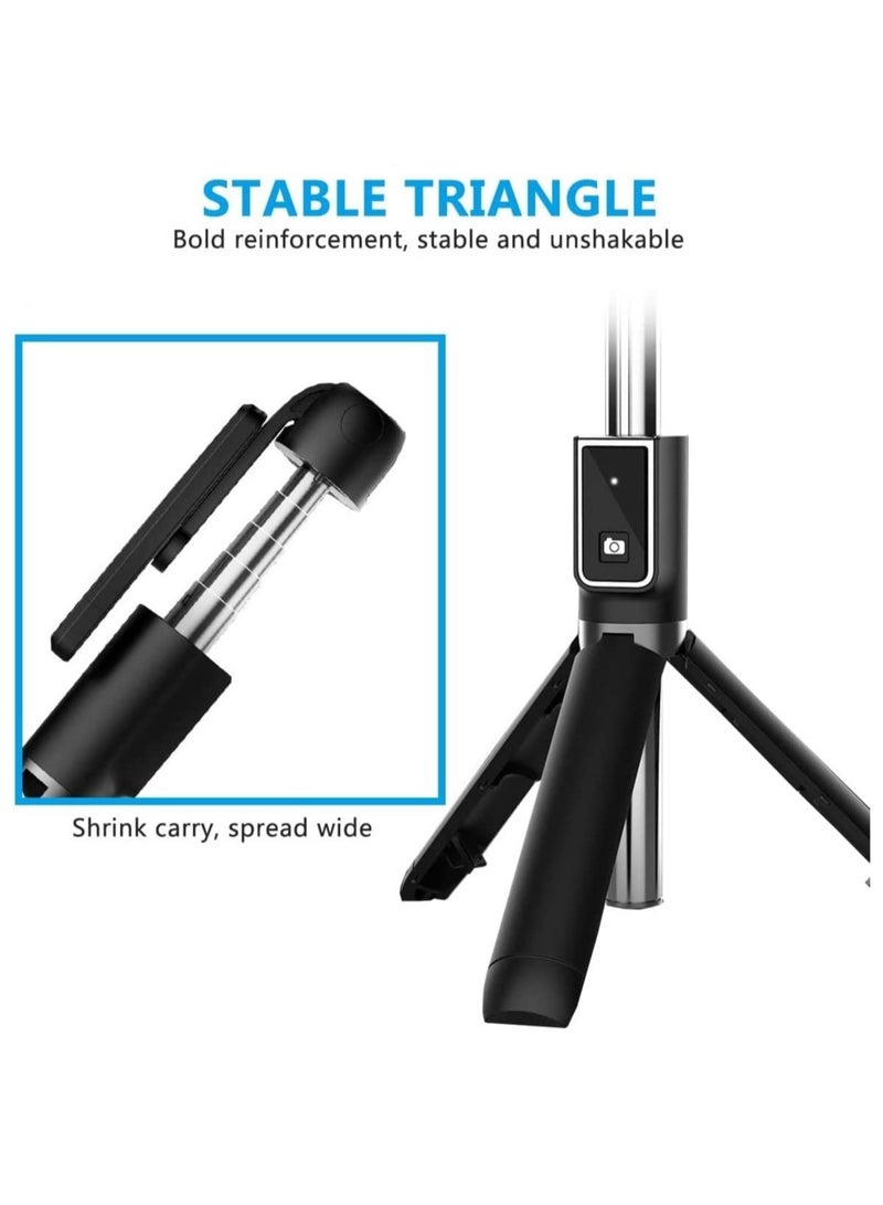 Selfie Stick, 3 in 1 Extendable Selfie Stick Tripod with Detachable Bluetooth Wireless Remote Phone Holder for iPhone 12/Xs/iPhone 8/iPhone 11/11pro, Galaxy S10/S9 Plus/S8/Note8 - Image 3