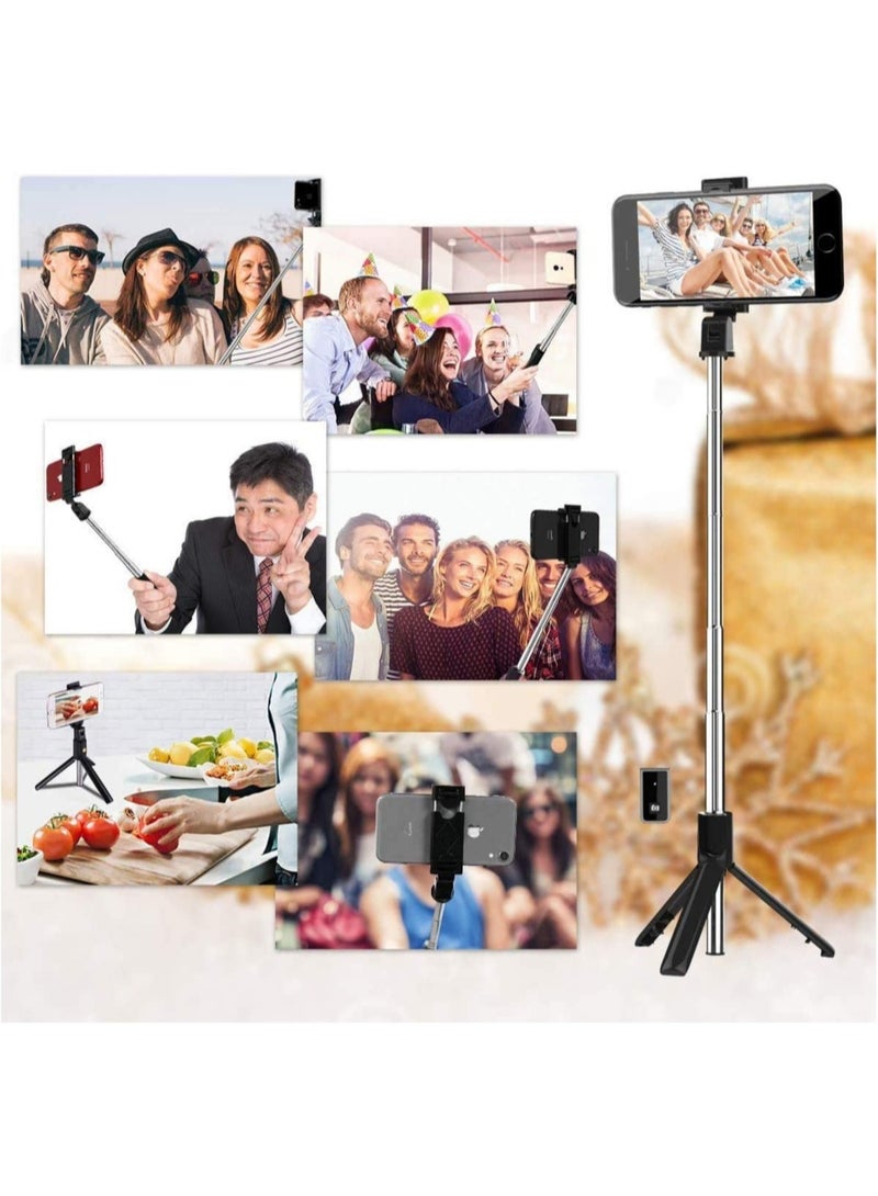 Selfie Stick, 3 in 1 Extendable Selfie Stick Tripod with Detachable Bluetooth Wireless Remote Phone Holder for iPhone 12/Xs/iPhone 8/iPhone 11/11pro, Galaxy S10/S9 Plus/S8/Note8 - Image 4